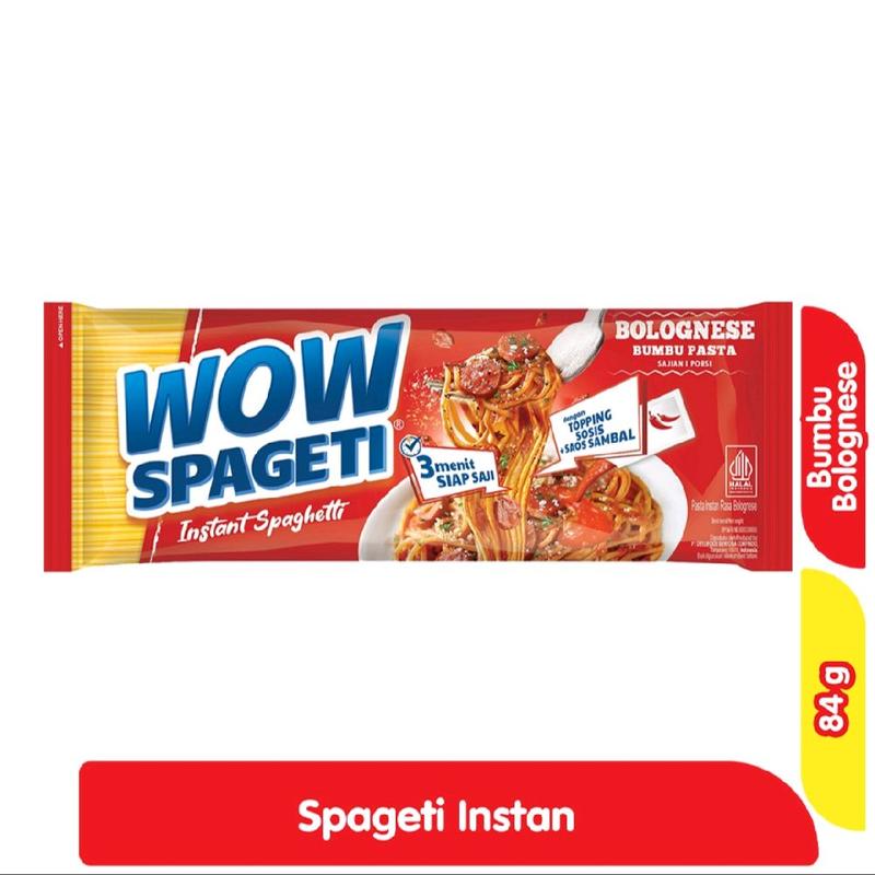 promo  mie wow spageti  instan carbonara dan Bolognese kartonan 5