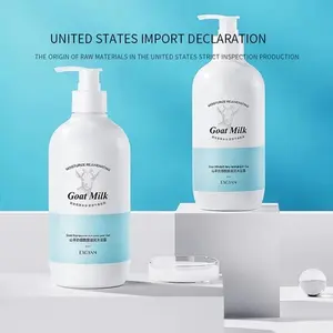 Original Sabun pemutih tubuh Sabun mandi cair Whitening body wash 500ml Goat milk Niacinamide Body wash Kaya akan busa Aroma susu kambing yang kaya Wewangian tahan lama Memutihkan dan melembabkan kulit