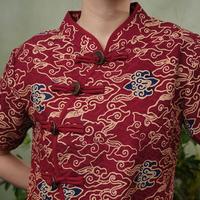 Gambar NONA RARA - Kimona Dobi Cirebon T5351, Baju kerja batik blouse wanita modern - S dari Nona Rara Batik Kota Administrasi Jakarta Timur 3 Tokopedia