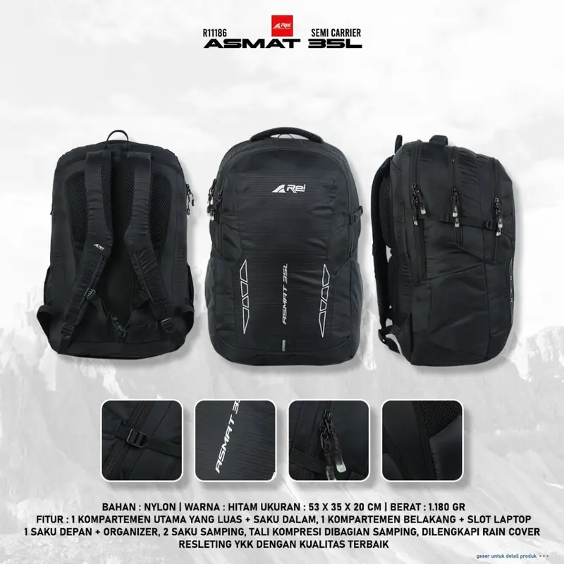 Tas Ransel Semi Carrier Asmat 35 Liter Arei Outdoorgear 0