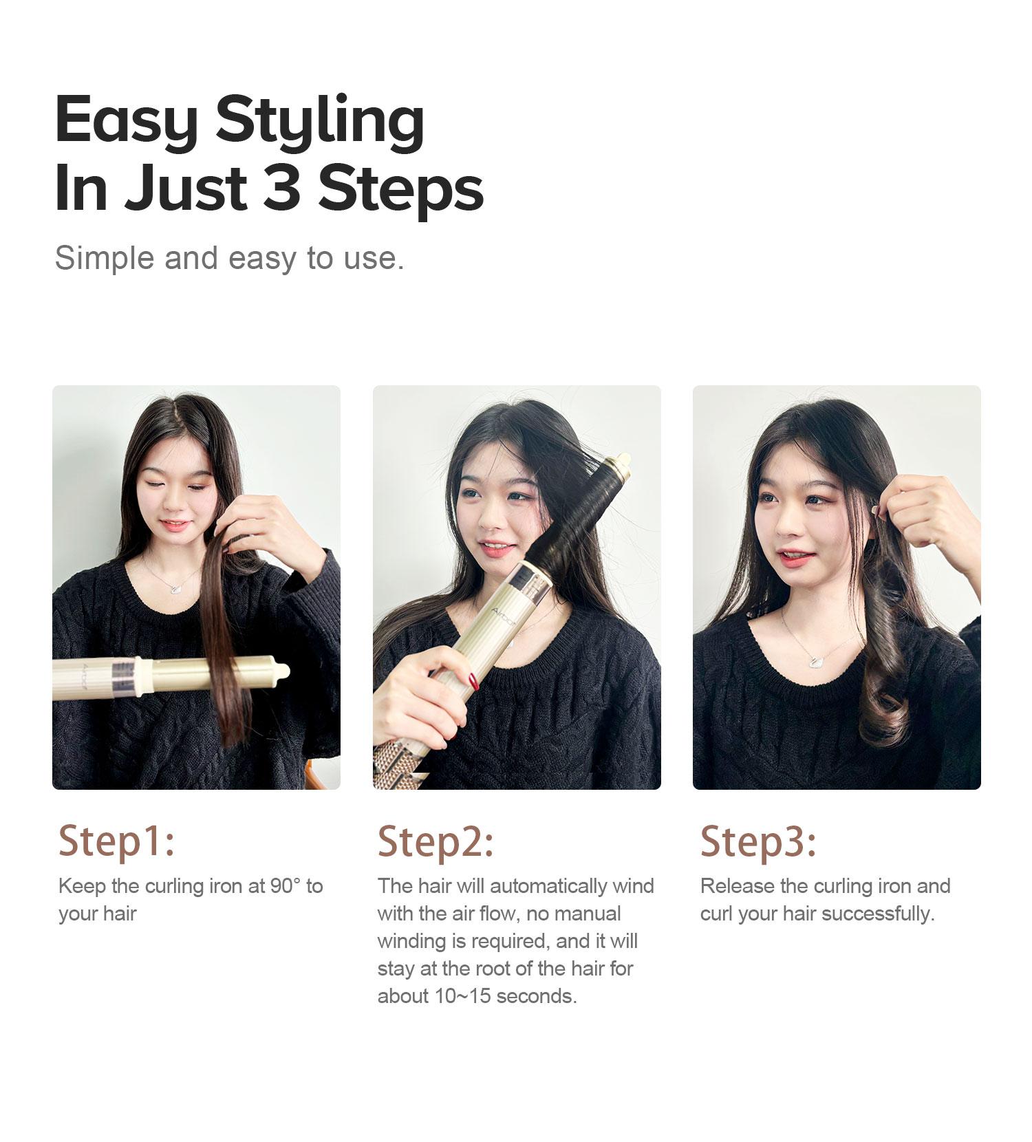 [EXCLUSIVE] Airbot Aria HyperStyler High Speed Hair Dryer & Multi Hair Styler | Auto Wrap Curler | Volumising Hair Tool Brush | Airwrap Curler | Sisir Rambut & Hair Styling Box Premium | Rambut Kering & Curly dengan Instan
