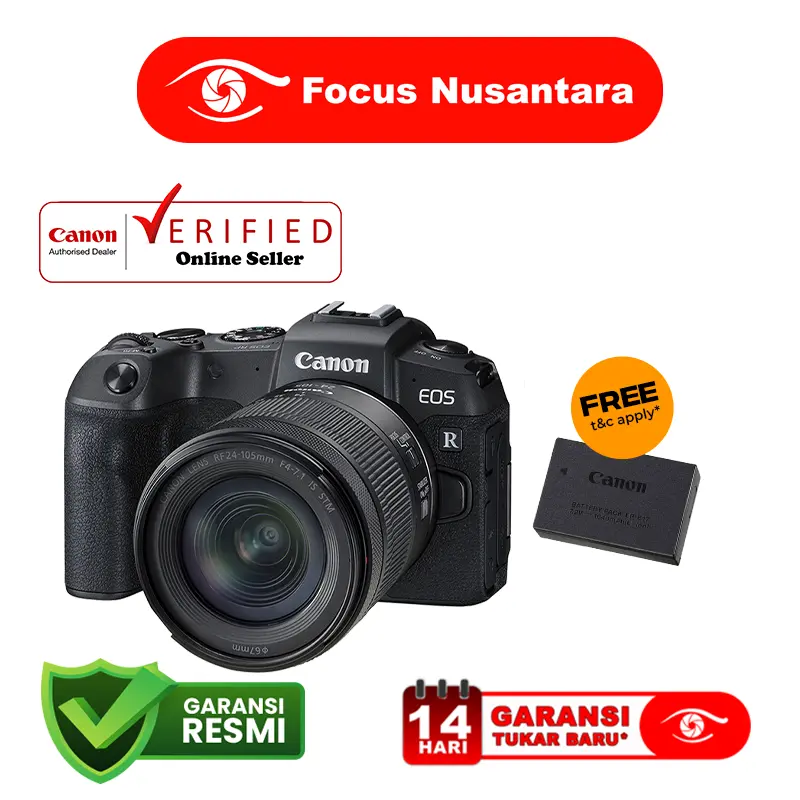 Canon EOS RP Kit RF 24-105mm / Canon EOS RP Body Only Kamera Mirrorless GARANSI RESMI