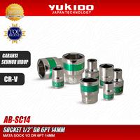Gambar Yukido Mata Sock 1/2" DR 6PT 14MM - Socket 1/2" 6PT 14MM Yukido AB-SC14 dari PT. YUKIDO POWER TEKNIK Kab. Tangerang 3 Tokopedia