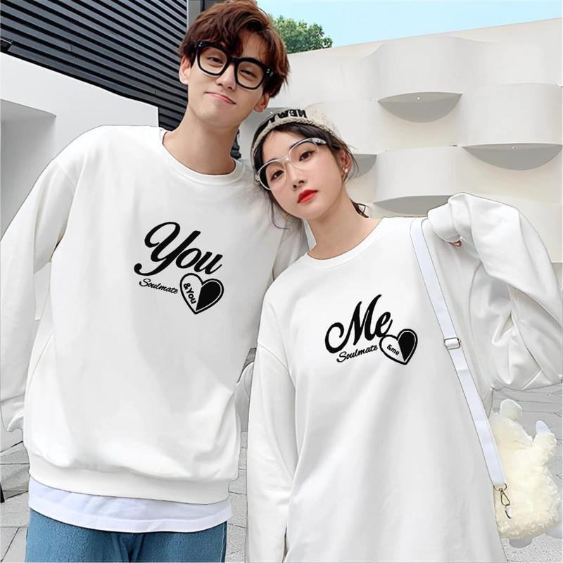 Product Introduction of Kaos Couple Pasangan YOU ME (Isi 2 Pcs) - Baju Pria Wanita Lengan Panjang VISTATERRY PREMIUM, Motif Sablon Printing Digital - Distro Dewasa   Atasan 18