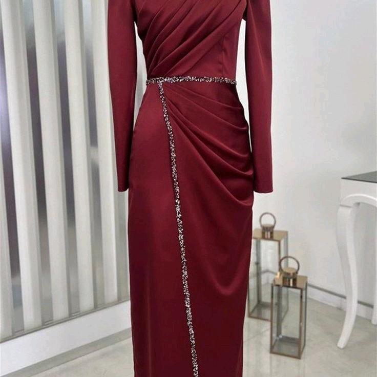Salsa Dress - Dress kondangan kekinian - dress turki - dress lebaran - dress Bridesmaid -Gamis Pesta Wanita Muslim Gaun Remaja Simple Mewah - dress Satin Payet Rempel 5