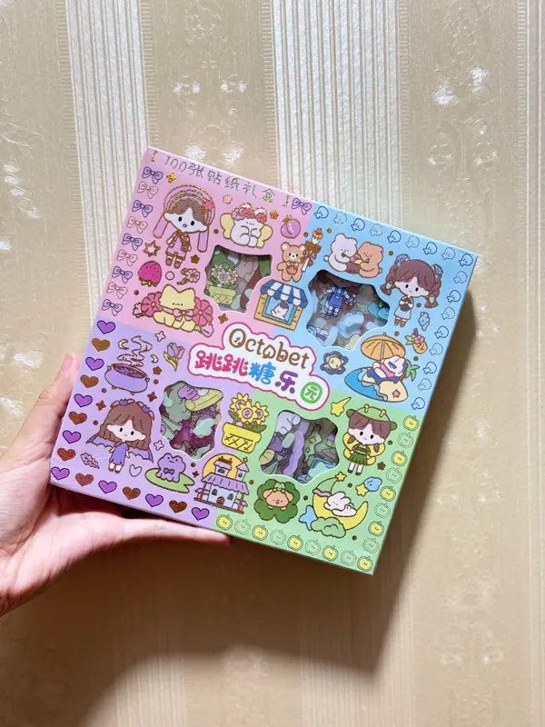 【CM】【Per Box】 Stiker Aesthetic / Sticker Karakter Lucu / Sticker Waterproof Isi 100 Lembar 7