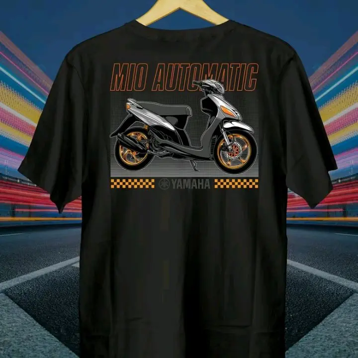 T SHIRT MIO AUTOMATIC KAOS YAMAHA MIO AUTOMATIC KAOA YAMAHA cotton combed 24 s Baju Distro Pria Lembut Nyaman