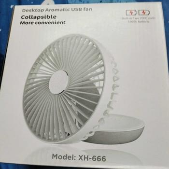 Product Review of [READY STOCK] Rechargeable Fan XH-666 Mini Fan Folding Intelligent Fan Desktop Fan (6inch) Mini Fan USB Fan Kipas Mini Home Lighting from e**y 0