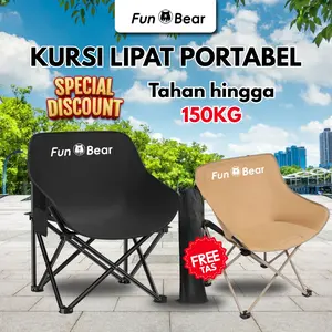 Funbear Kursi Camping Bulan Kursi Lipat Outdoor Tahan Air Tahan Aus Dan Tahan Sobek Beban 180kg