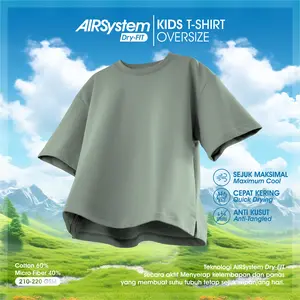 Kaos Anak Oversize T-Shirt Quick Dry Fit AIRSystem Cotton Micro Danbowl CMGKIDS Sage Fashion Unisex