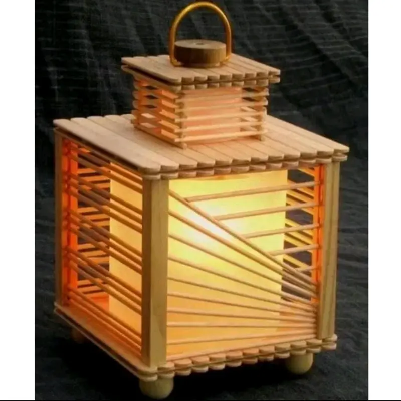 lampion dari stik es krim/lampion unik/lampion 1