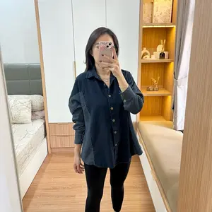 [ Caramelolshop ] LD 110 & 120 MILLEA Kemeja Denim | Atasan Wanita | Jeans Wanita Salur | Top  Basic Casual