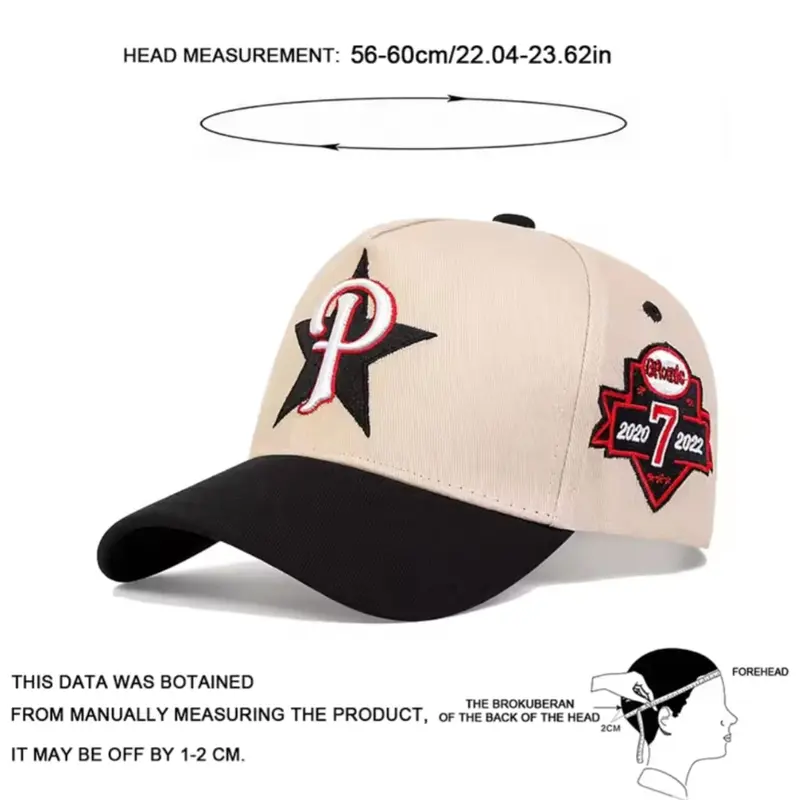 Topi Baseball Bordir P STAR 2025 Kekinian Hat Pria Dan Wanita Dewasa Cotton Drill Termurah 6