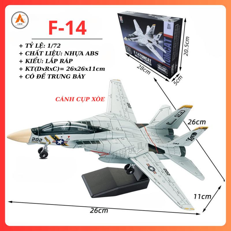 Mô Hình Máy Bay Quân Sự Lắp Ráp Decor Trưng Bày - Model F-14 TOMCAT 0