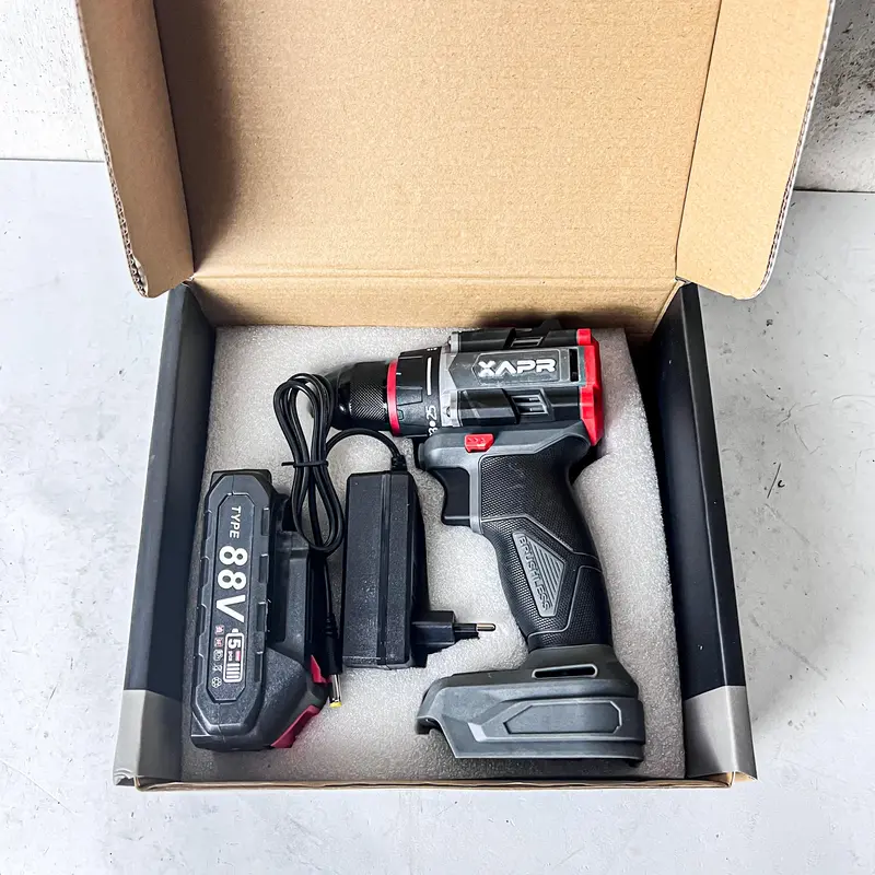 APR RAJA BOR CORDLESS BRUSHLESS TYPE AP12+ 10MM KEYLESS AUTO LOCK MESIN BOR BESI KAYU DRIVER SEKRUP DRILL 2