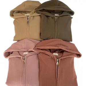 Zipper Hoodie Crop by Pense