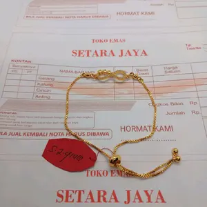 bisa cod,gelang tangan serut motip permata silang,berlapis emas,sangat cocok untuk wanita yang berpergian,free ada surat dari tokoh