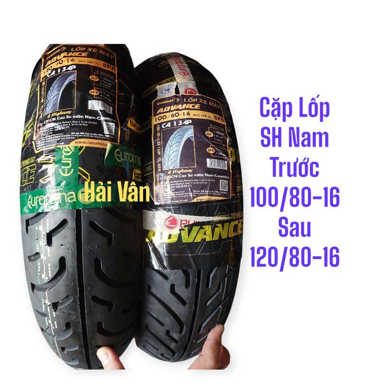  lốp Xe SH Ý SHVN 125 150 120 80-16 và 100 80-16  gai dunlop sh ý lốp Euromina ko sử dụng săm hàng cao cấp. mã 6  