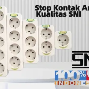 ￼Stop Kontak Arde 2/3/4/5 Lubang / Terminal Kuningan/ Colokan Listrik