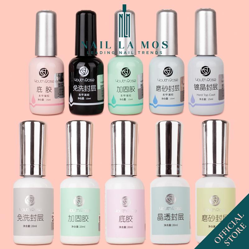 Base top hoa hồng Youth Rose chính hãng 15ml 20ml - Gel liên kết; cứng móng; top lì phủ bóng kim cương dành cho nail