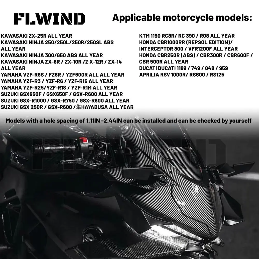 T Modified Adjustable Side Mirror For Kawasaki Suzuki Honda