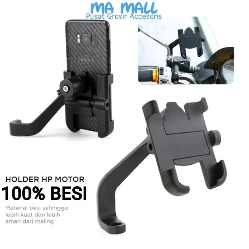 Phone Holder Hp Motor Besi Handphone Spion Di Motor HM 20 B21