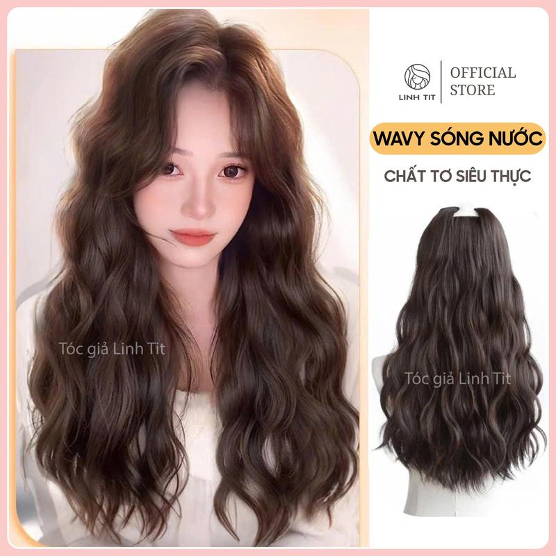  WAVY sóng nước - 3 phím kẹp PROTEIN sóng nước  Tóc Giả Linh Tít  