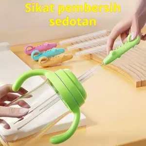 【Diskon 50% selama Ramadan】Sikat botol, sikat sedotan, sikat , sikat gelas. Cocok untuk membersihkan gelas kaca dan botol bayi. dot pembersih set minum Susu Bottle Brush Cuci Pencuci