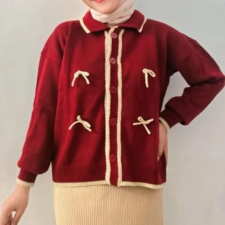 Jasminebymels - Rahel Atasan Rajut Premium korean style Baju Nyaman Knitwear Wanita Cardigan Kardigan Sweater Panjang Santai Pita