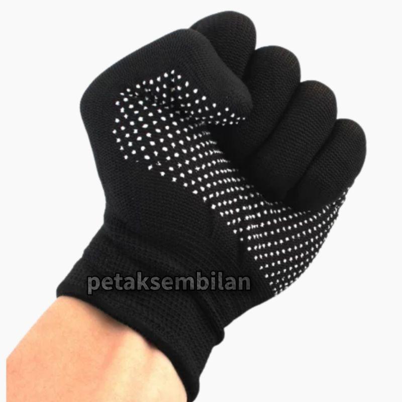 Sarung Tangan Motor Full finger Bintik Putih Non Slip Bahan Tipis Tidak Terlalu Tebal 5