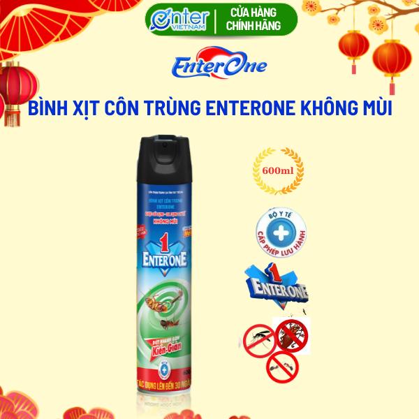  Bình xịt côn trùnġ EnterOne không mùi 600ml siêu tiết kiệm tác dụng với mọi loại côn trùng đặt biết là kiến gián 