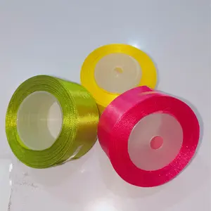 Pita satin Kado Buket bunga kertas cellophane PER METER meteran Ukuran 4 cm besar 1,5 Inch Roll