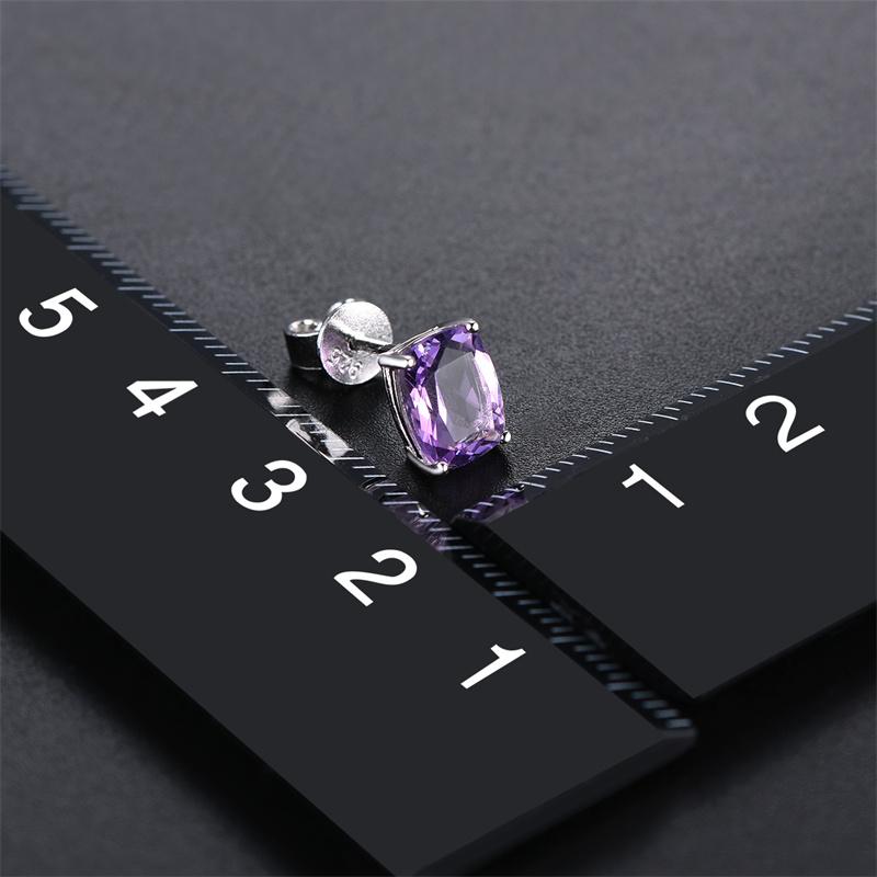 Product Introduction of 2.6ct Peridot Garnet  Solid 925 Sterling Silver Stud Earrings Genuine Gems Vintage Fine Elegant Jewelry for Women New 8