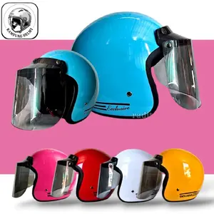 Helm Bogo Dewasa Classic EXCLUSIVE Kaca Flat Motorcycle Desain Klasik Elegan dan Modern untuk Pengguna Dewasa