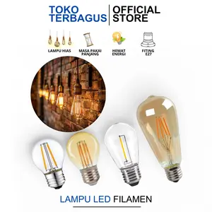 Lampu LED Filamen G45 S14 2W 4W Bohlam Pijar Edison Cafe Kafe