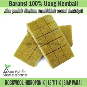 ROCKWOOL HIDROPONIK 18 LUBANG | ROKWOL HIDROPONIK SIAP PAKAI 18 TITIK