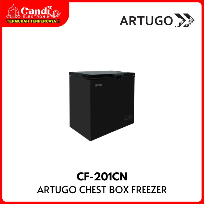 ARTUGO Chest Box Freezer 180 Liter Inner PCA CF 201 CN  Black CF-201CN
