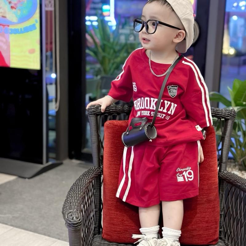 [ MỠ.KIDS ] C313 SET bộ quần áo cổ tròn CỘC BROOKLYN chất cotton hàn mềm size 10-27kg 6