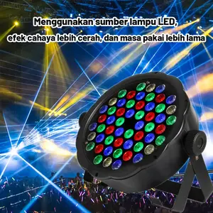【COD Ready Stock】Charlcomy Lampu Sorot Panggung Disco 36LED dengan Sensor Suara 36W RGB Par Light untuk Pesta dan Acara Musik