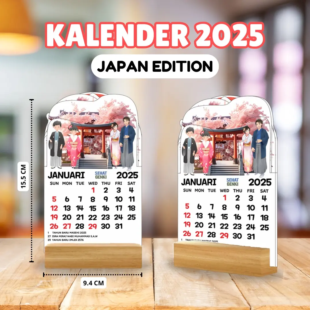 KALENDER 2025 DESAIN JEPANG EKSKLUSIF TOKYO OMIYAGE