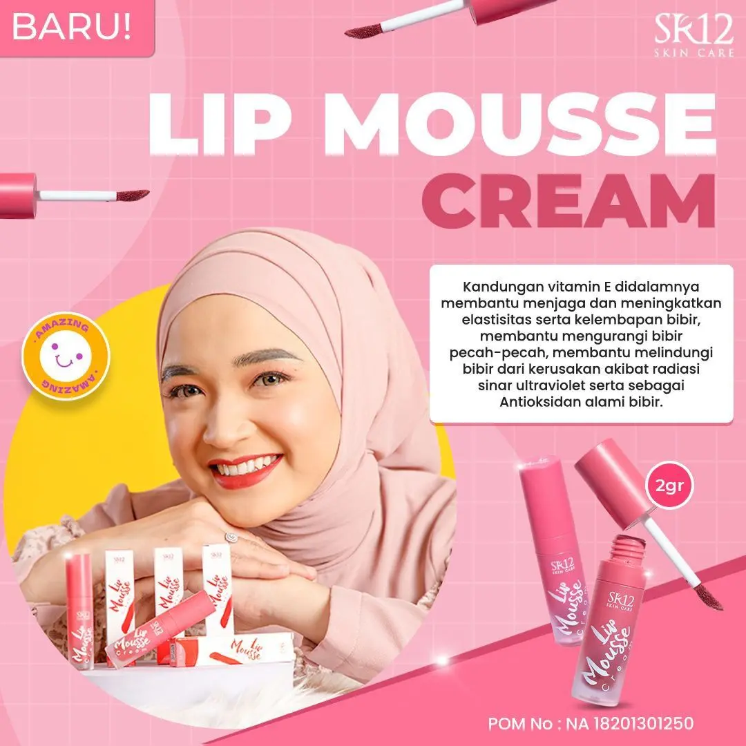 LIP MOUSE CREAM SR12 lipstik lipcream Dan Pelembab Bibir