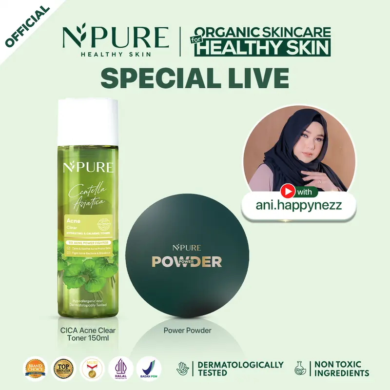 【Exclusive Ani Happynezz】NPURE Bundle Hydrating Acne Toner 150ml + Power Powder / Acne Toner / Toner Kulit Jerawat Berminyak / Berjerawat Mencerahkan/Acne powder 0