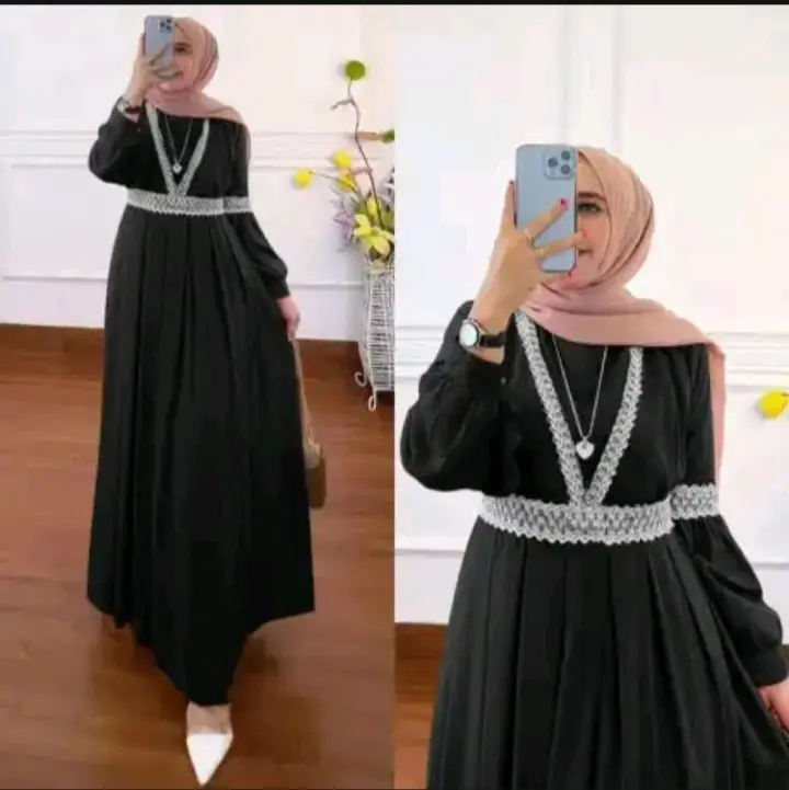 gamis renda wanita terlaris gamis wanita terbaru 3