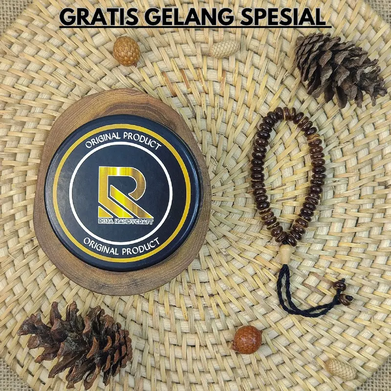 Gelang Kelor Hitam Model Tabung Ukuran Butiran 8mm Tali Serut 1