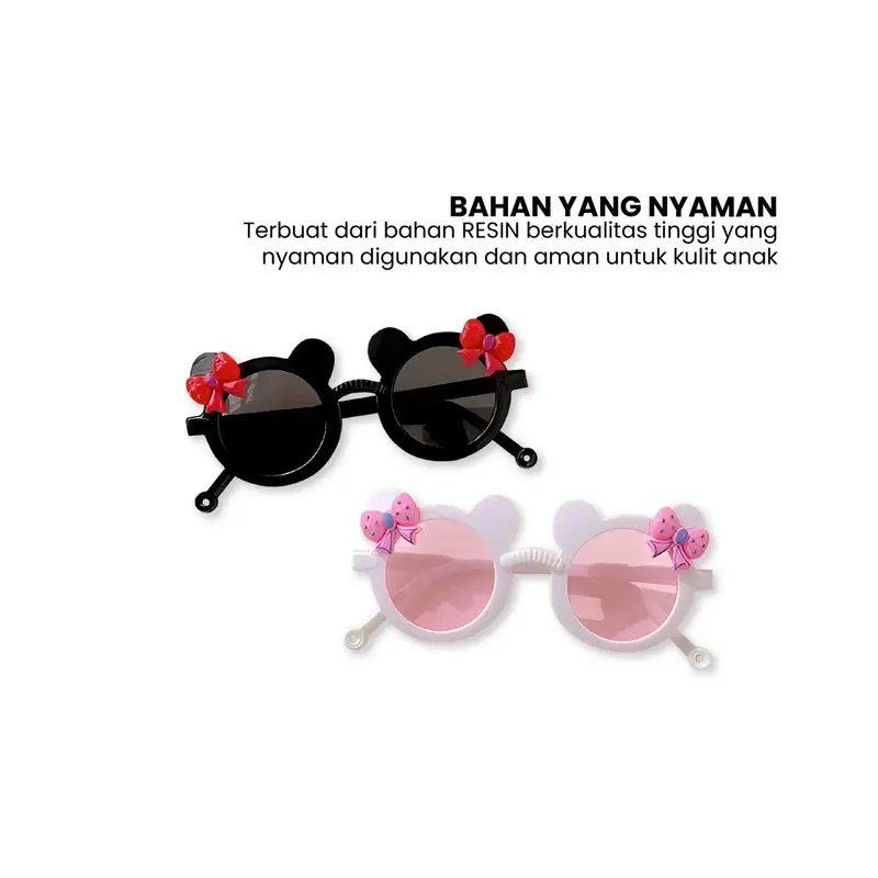[COD] GD C1129 Sunglasses Kids Kacamata Anak Imut Motif Mouse Pita 8
