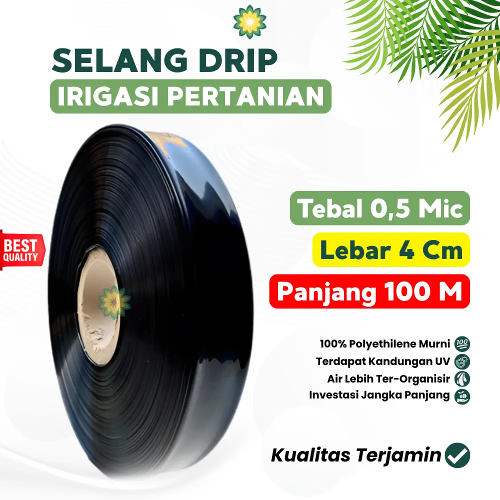 Selang Drip 5 Mikron X 4cm X 100 Meter