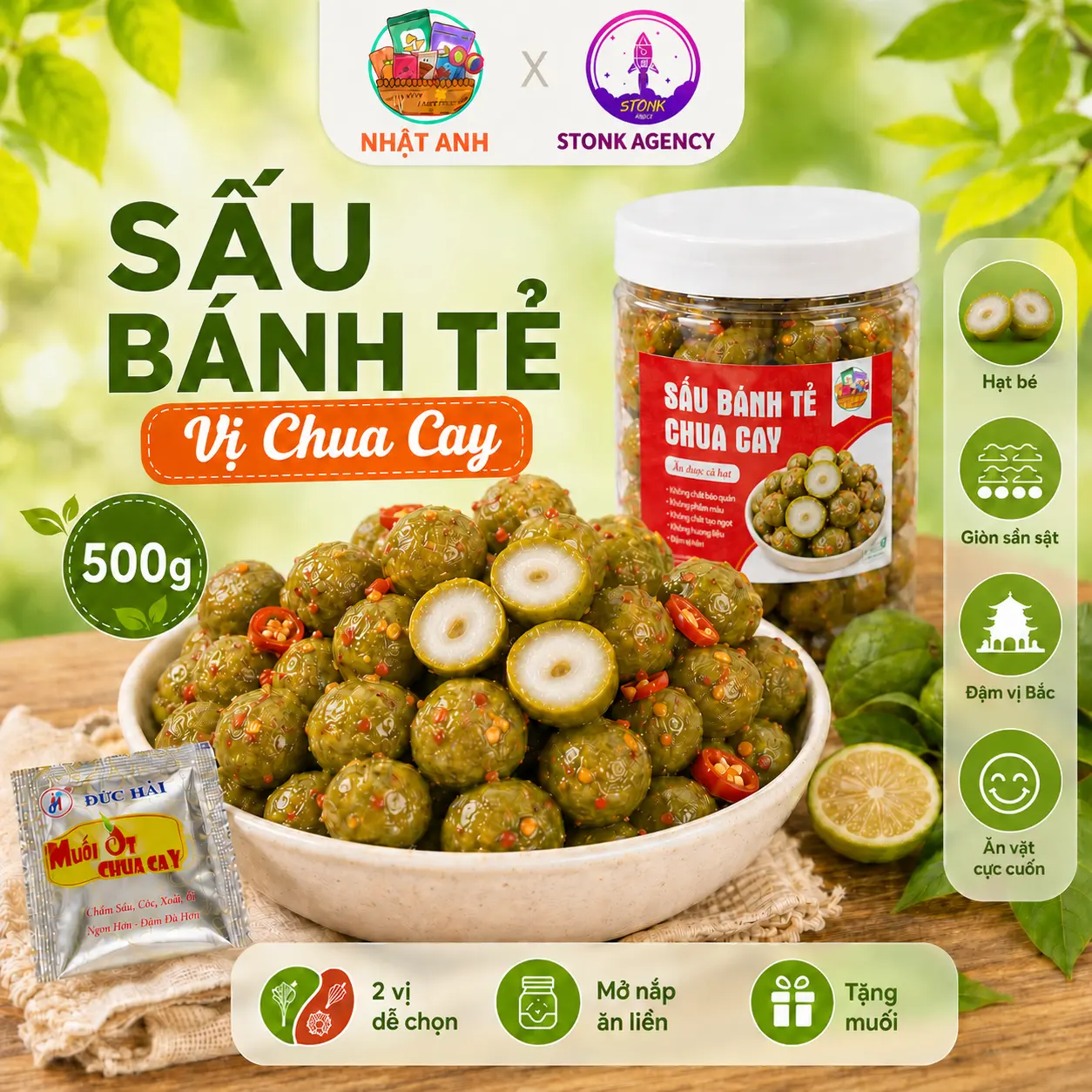 [Hàng Loại 1 SL Có Hạn]  Ô Mai Sấu Giòn Sần Sật Tặng Muối Chấm Ngon - Đặc Sản Hà Nội - Làm từ sấu tươi loại 1 không hạt siêu ngon không chất bảo quản - An toàn cho sức khoẻ- Ô Mai Nhật Anh