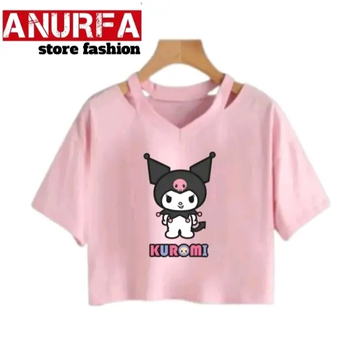 Baju Atasan Anak Perempuan Motif Kuromi Untuk Usia 4-12 Tahun - Fashion Kaos Red Tops 4