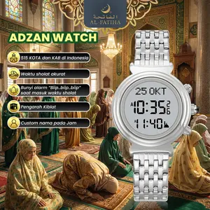 Jam Tangan Adzan Otomatis Jam Tangan pengingat sholat 5waktu Alfatiha WF-14