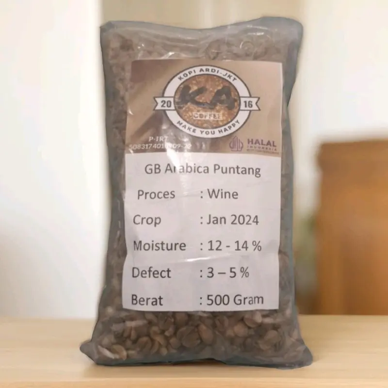 Biji Kopi Mentah/Green Bean (GB) Arabica Gunung Puntang Wine 1Kg Coffee Hitam Sweet Manis 2